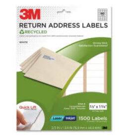 WHITE MAIILING LABELS 25 sheets 60 per sheet 2/3"x1 3/4"