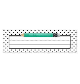 DESK PLATE:  BLACK AND WHITE STYLISH BRIGHTS- 36 PC