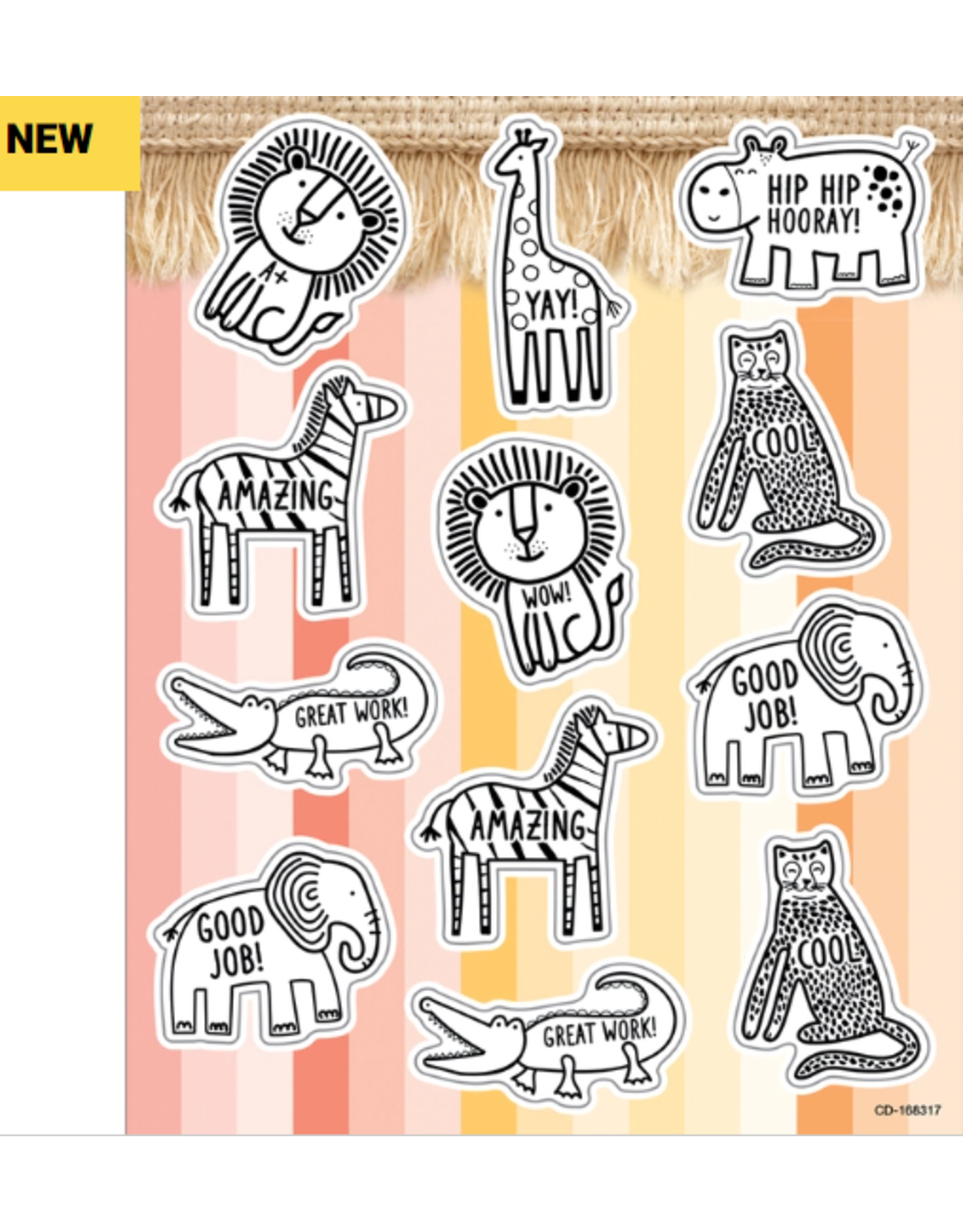 MOTIVATIONAL STICKER: SIMPLY SAFARI 72 PC