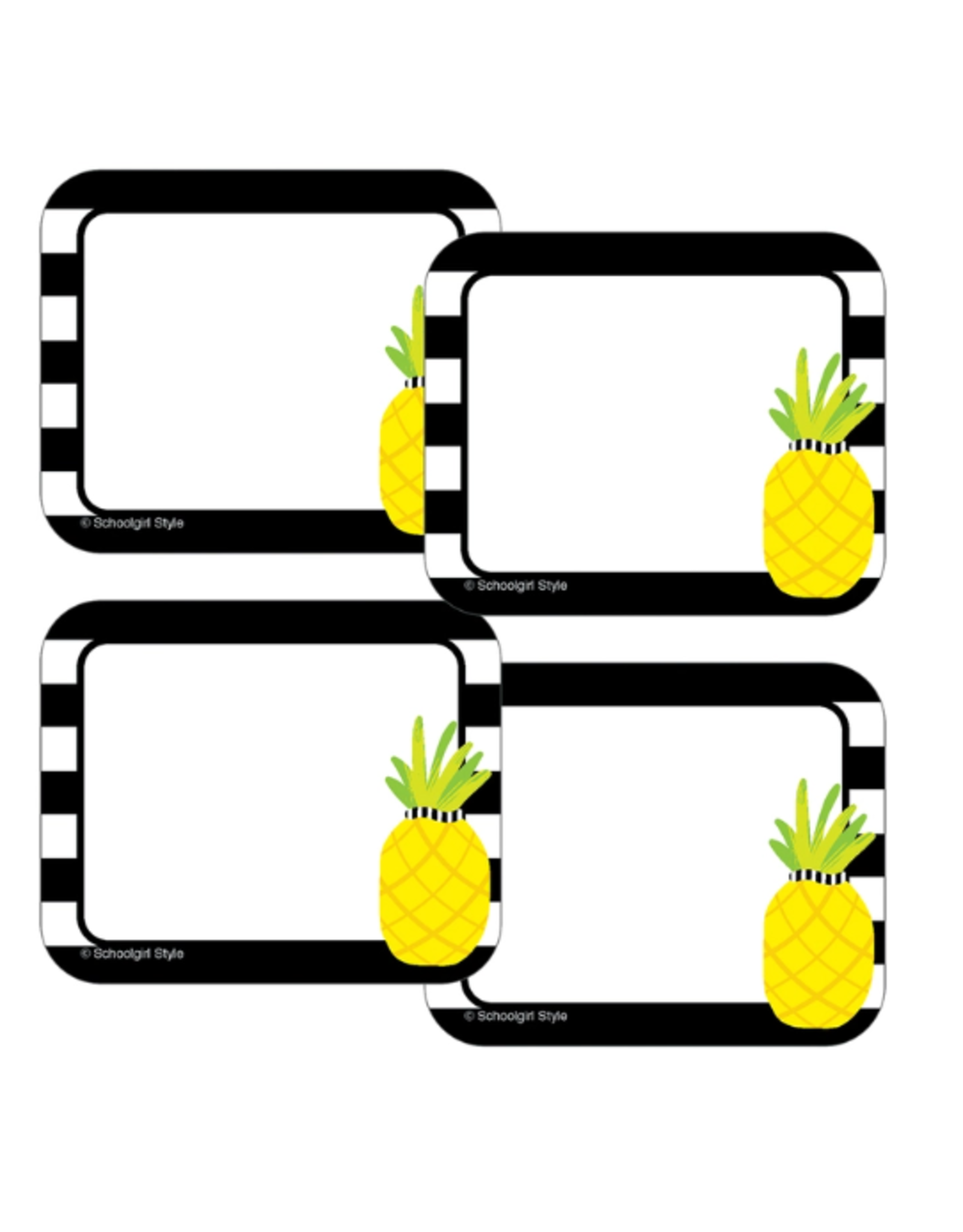 NAME TAG; PINEAPPLE STRIPES 40PC