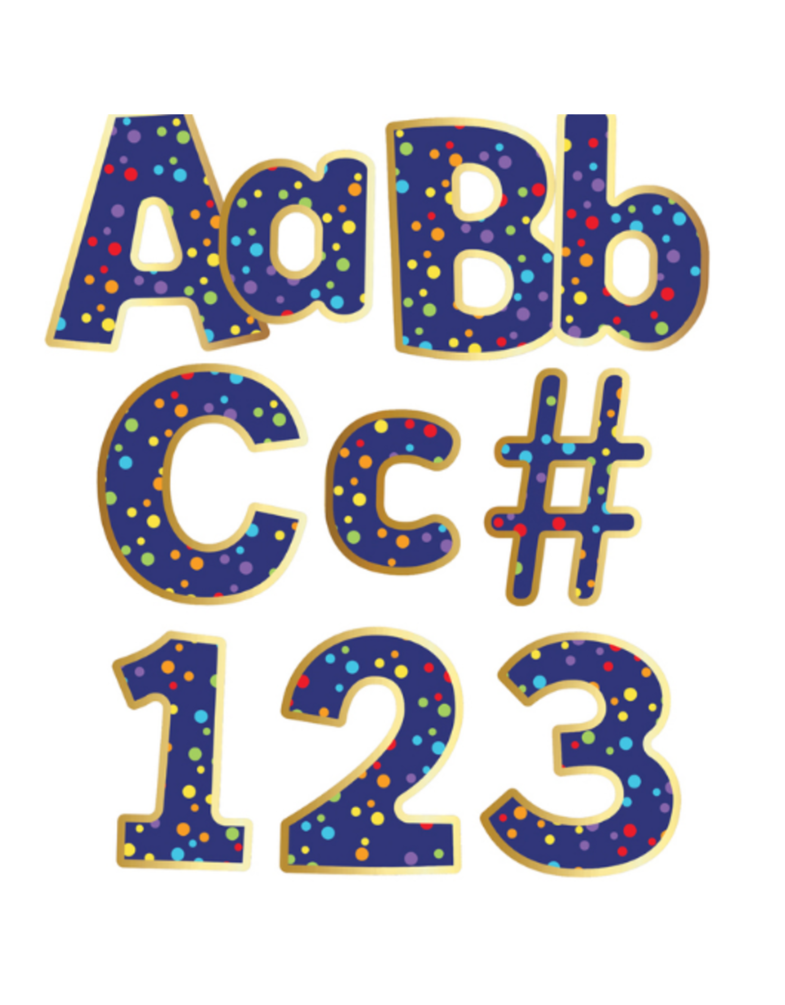 READY LETTERS: RAINBOW CONFETTI 4"