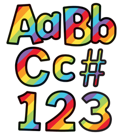 READY LETTERS: RAINBOW STRIPE COMBO 4"
