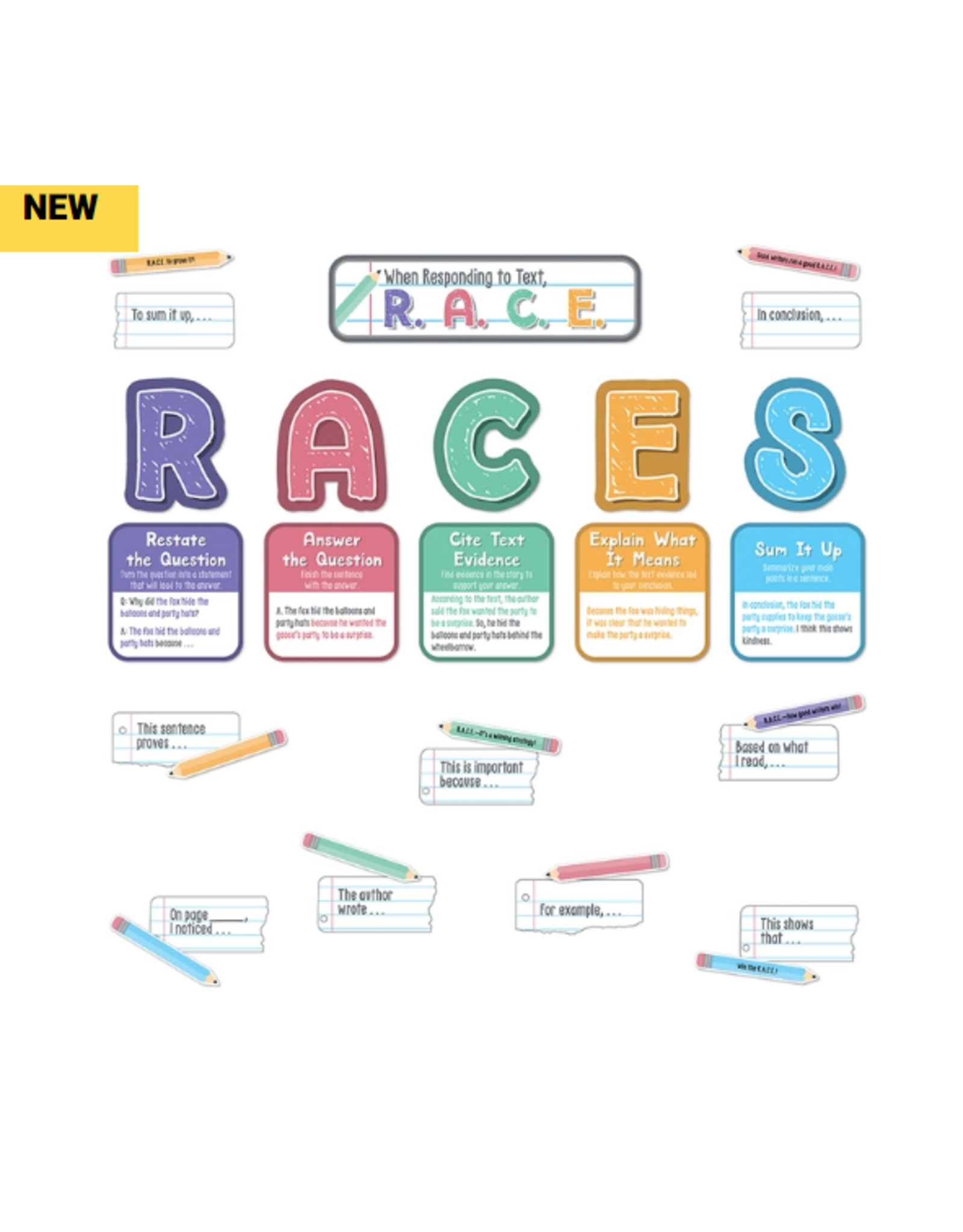 MINI BULLETIN BOARD SET:  RACES WRITING STRATEGIES