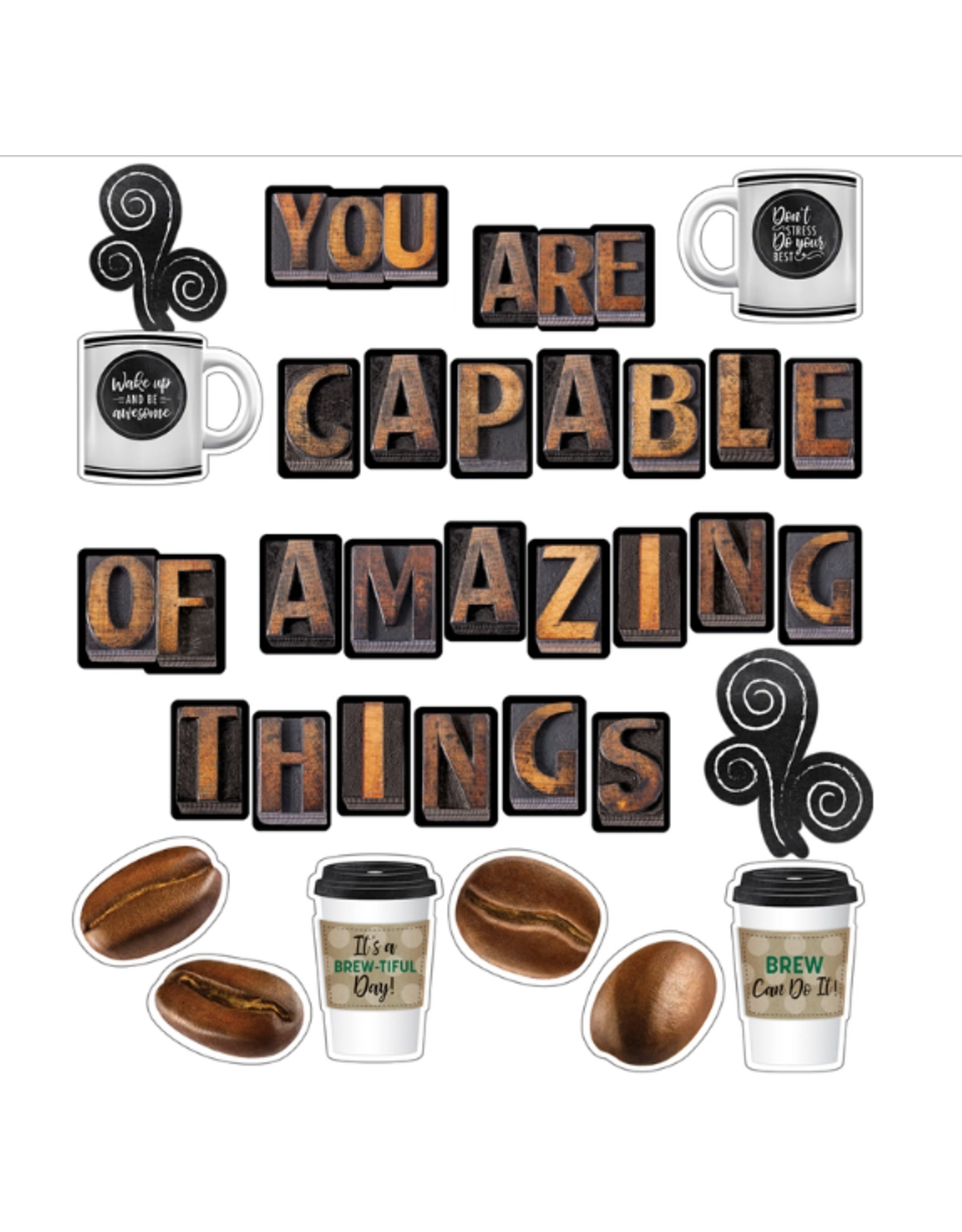 BULLETIN BOARD SET:  INDUSTRIAL CAFE YOU'RE AMAZING