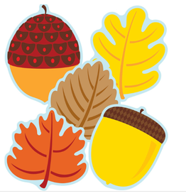 CUT OUT: LEAVES AND ACORNS 36 PC