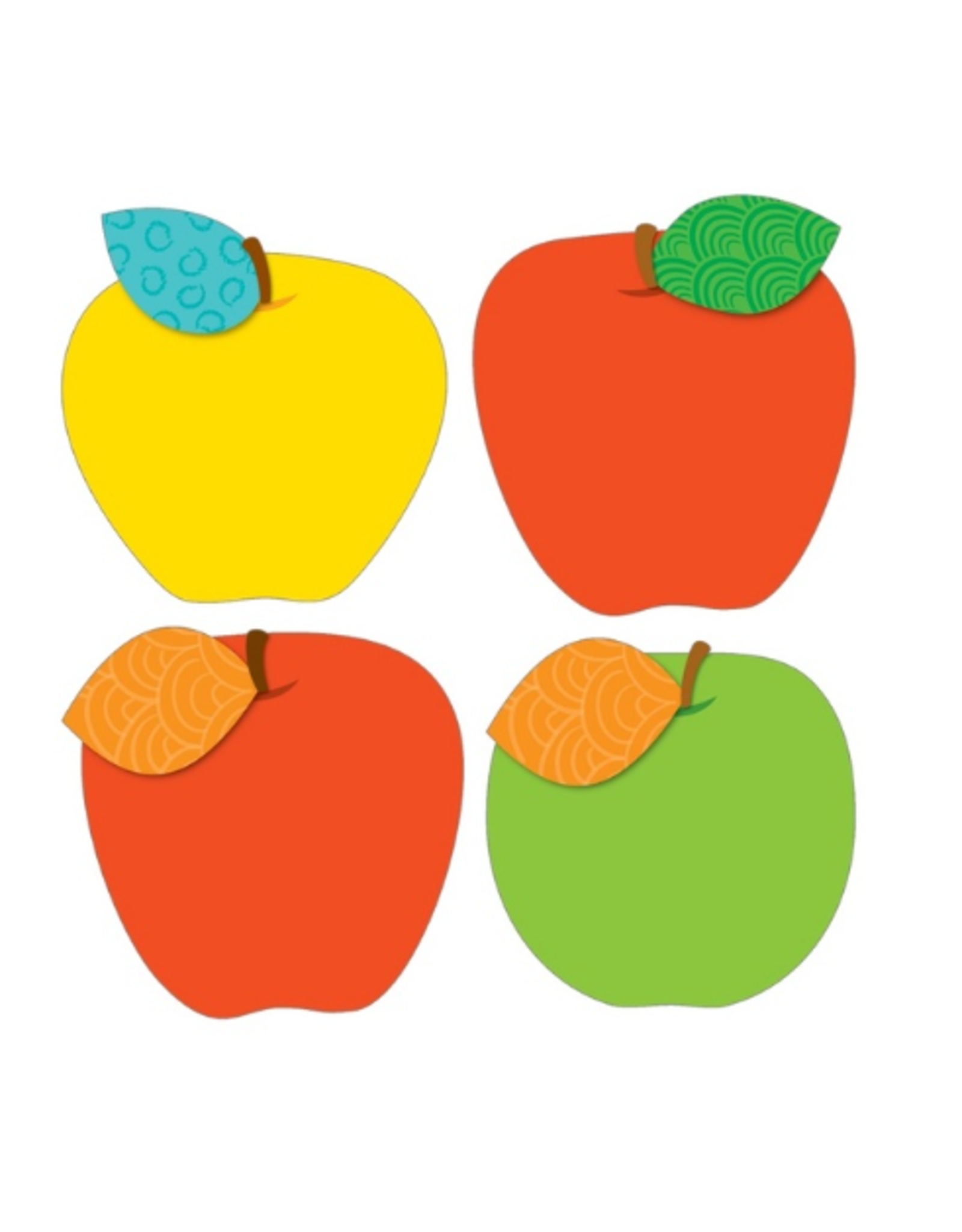 CUT-OUTS: APPLE ASSORTED COLORS  6" 36 PACK