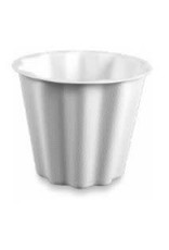 FLORAL PLANTER WHITE 5.5"X5.5"