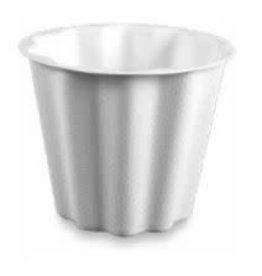 FLORAL PLANTER WHITE 5.5"X5.5"