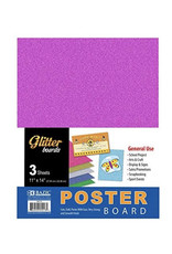 GLITTER POSTER BOARD 11"X14" -  3 PACK