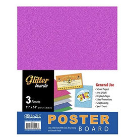 GLITTER POSTER BOARD 11"X14" -  3 PACK