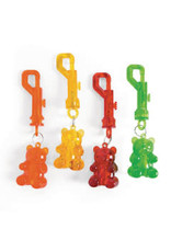GUMMY BEAR CLIP KEY CHAIN - 12 PACK
