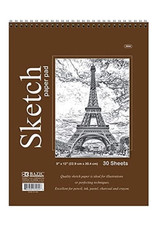 SKETCH PAD - SPIRAL TOP 9"x12" - 30 SHEETS