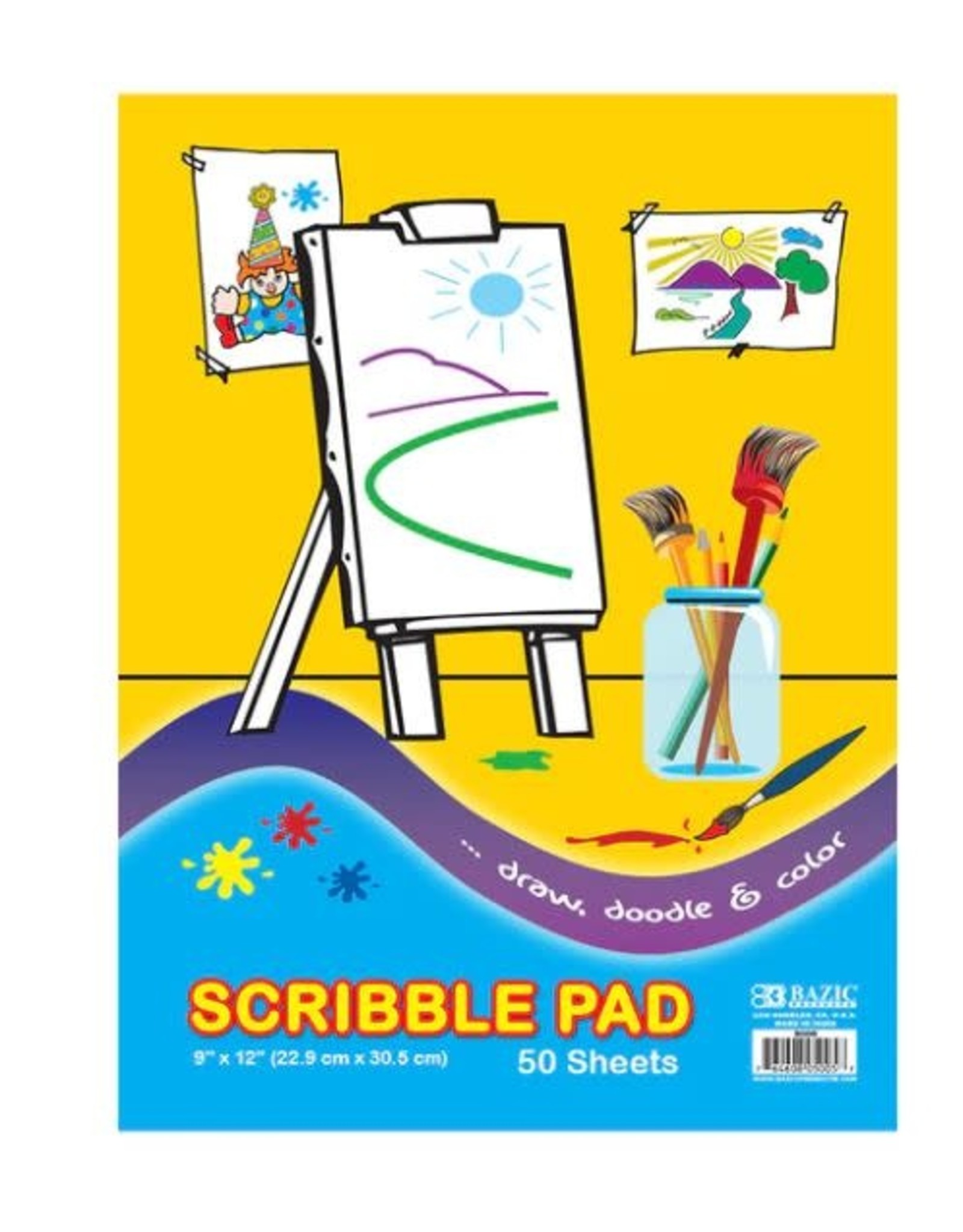 BAZIC SCRIBBLE PAD 9X12 50SHT