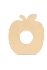WOOD SHAPE: APPLE WITH CENTER CUT OUT 9"