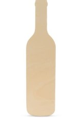 WOOD WINE BOTTLE  12"X3"