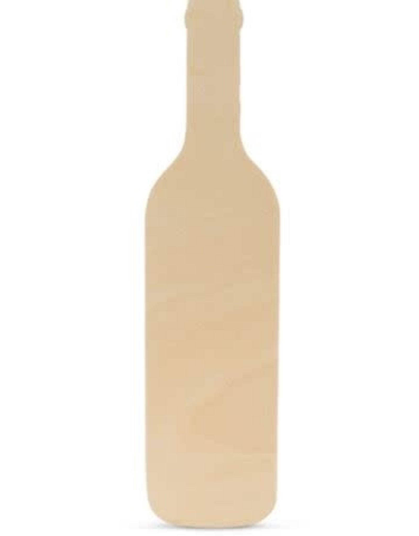 WOOD WINE BOTTLE  12"X3"