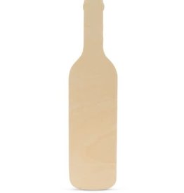 WOOD WINE BOTTLE  12"X3"
