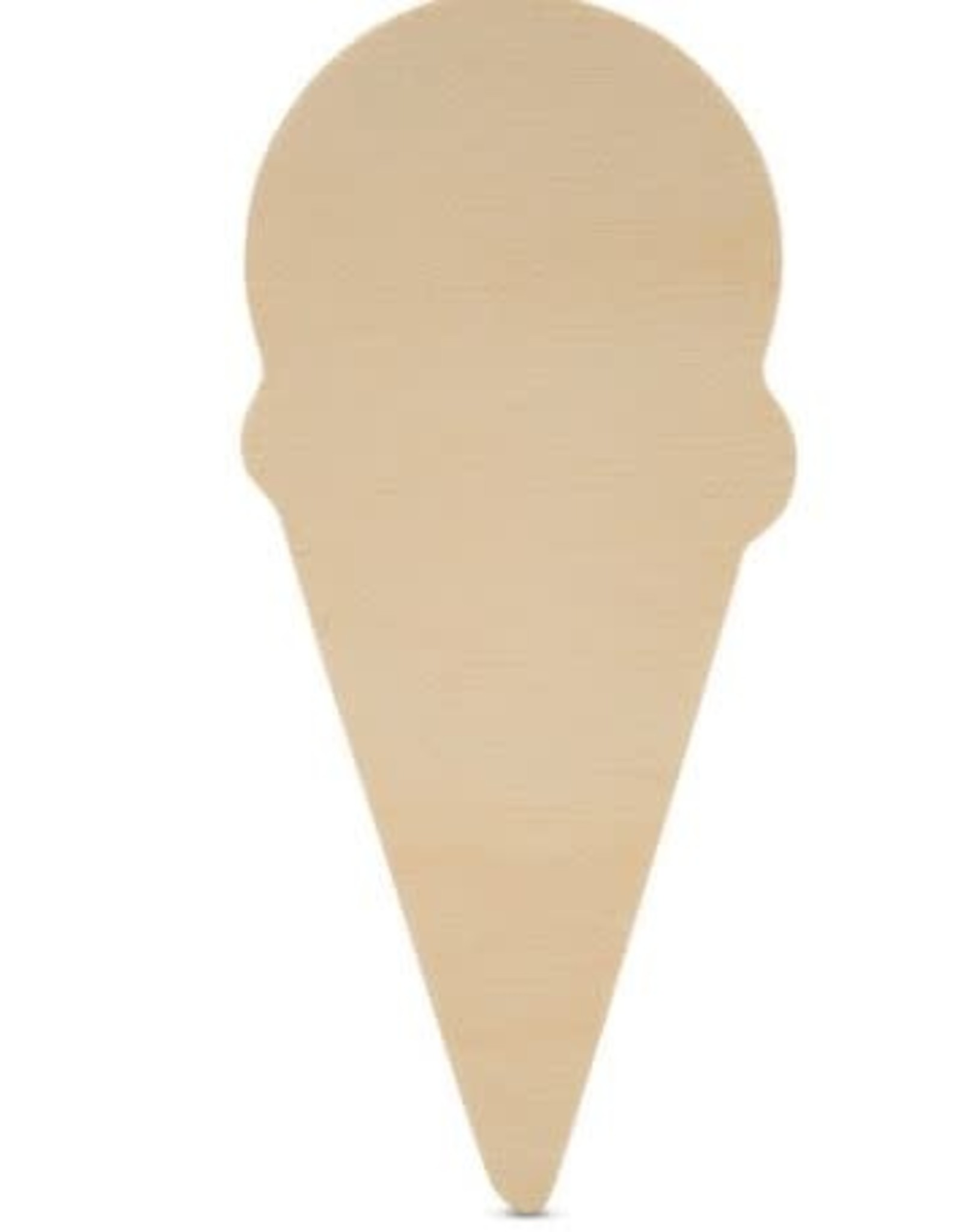 WOOD SHAPE: CHUNKY CUT OUT-ICE CREAM 5"X2.25"X0.5"