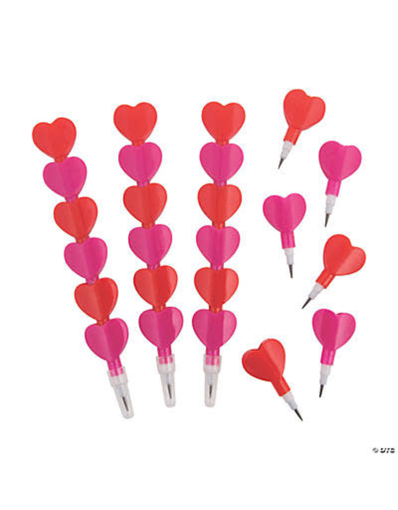 HEART STACKING PENCILS - 6 PACK