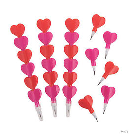 HEART STACKING PENCILS - 6 PACK