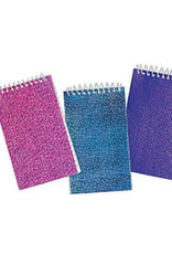 GLITTER SPIRAL NOTEPAD 3"x5" 24 PACK