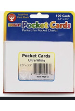 POCKET CARDS  WHITE 2.5x3.5 100 PACK