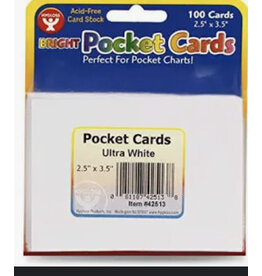 POCKET CARDS  WHITE 2.5x3.5 100CRDS