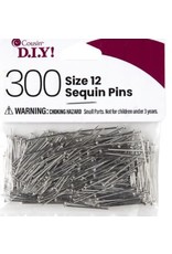 SEQUIN PINS: ¾", SILVER, # 12 300 PACK