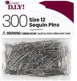SEQUIN PINS: ¾", SILVER, # 12 300 PACK