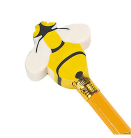 BEE PENCIL TOP ERASER