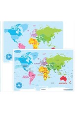 POLY CHART:  WORLD MAP DOUBLE SIDED  12"X17"