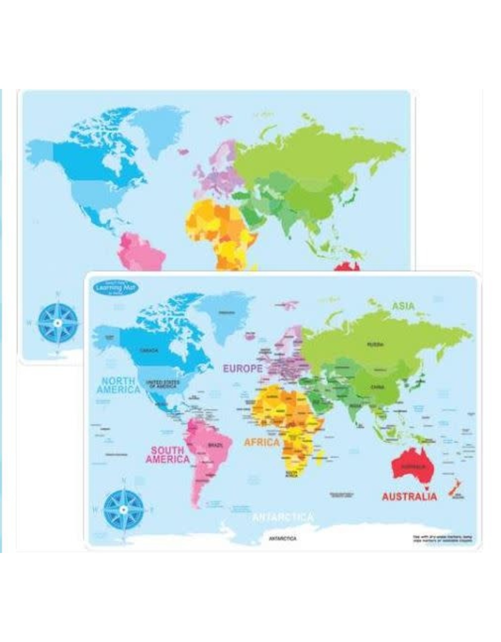POLY CHART:  WORLD MAP DOUBLE SIDED  12"X17"