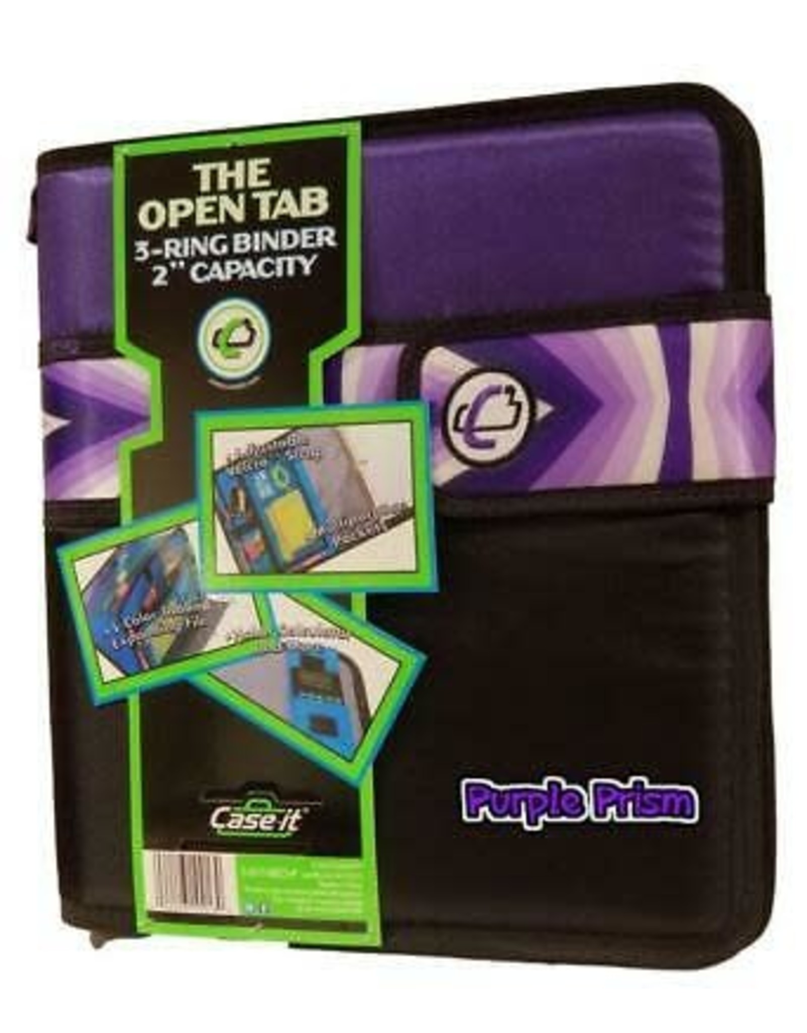 "CASE - IT"  3-RING BINDER 2" 5CLR TAB EXPANDING FILE ( BLUE & BLACK )