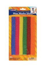 WAX WORKS STICKS HOT COLORS 8"  48pcs