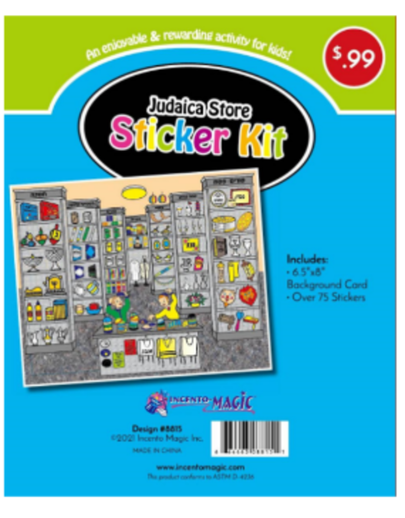 incento magic STICKER KIT: JUDAICA STORE 6.5"X8"