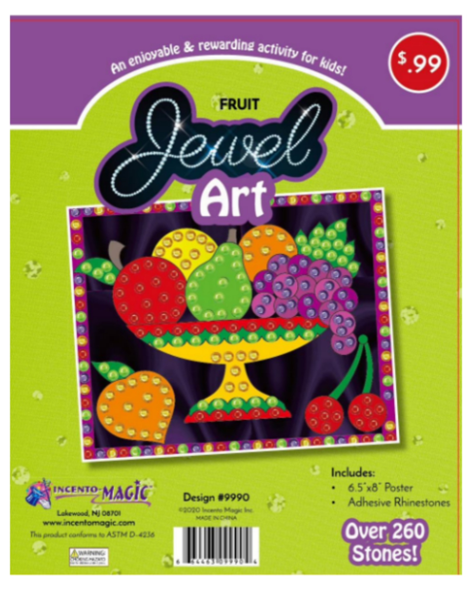 incento magic JEWEL ART: FRUIT BOWL 6.5"X8"