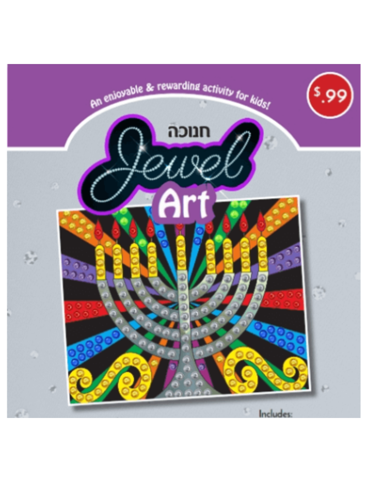 incento magic CHAUNKAH JEWEL ART: MENORAH 6.5"X8"