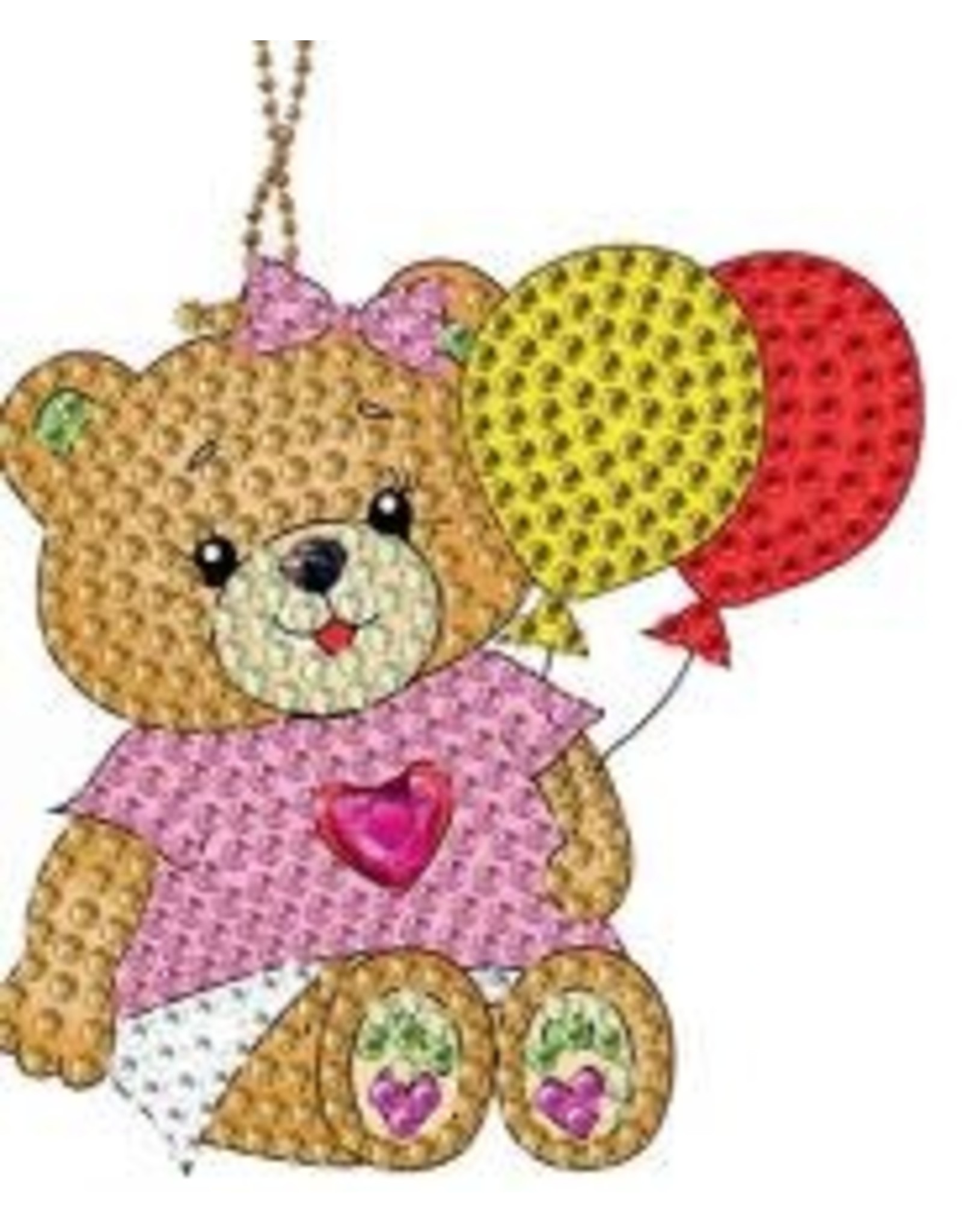 DIAMOND ART: KEYCHAIN BALLOON  BEAR