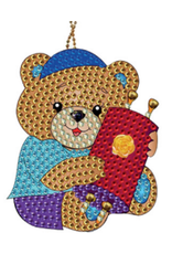 DIAMOND ART: KEYCHAIN TORAH BEAR