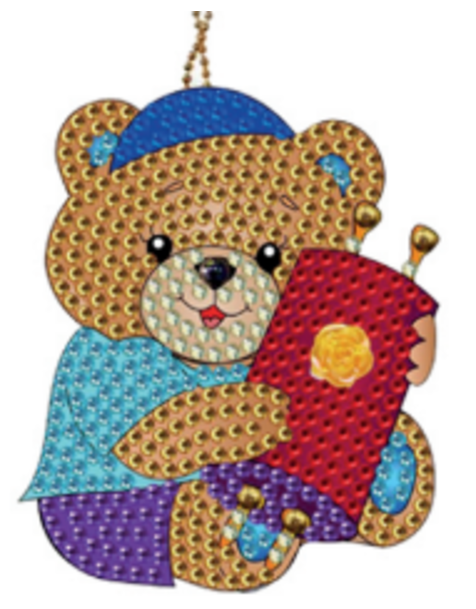 DIAMOND ART: KEYCHAIN TORAH BEAR