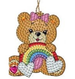DIAMOND ART: KEYCHAIN RAINBOW  BEAR