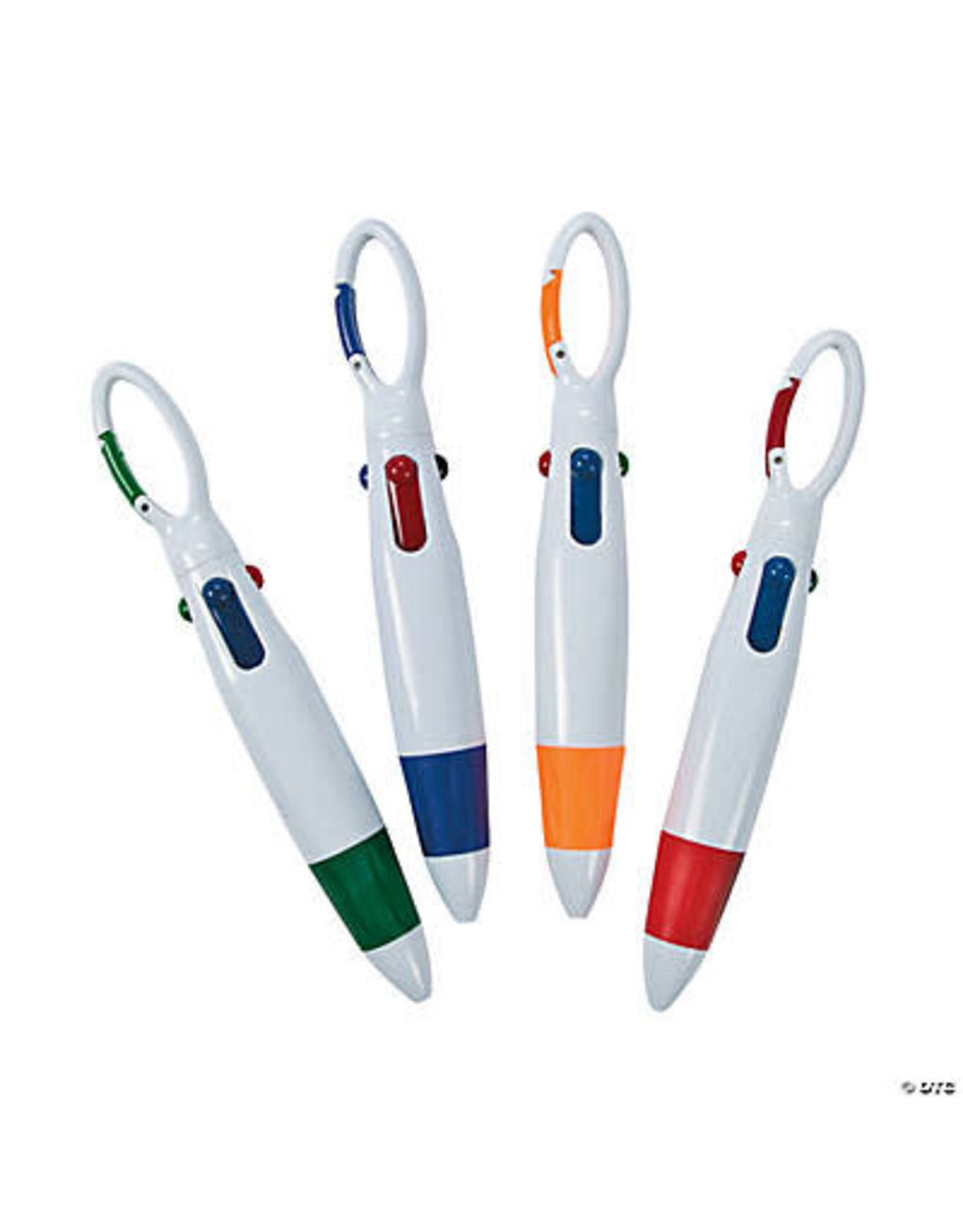 CARABINER SHUTTLE PENS 4/COLORS 6 PACK