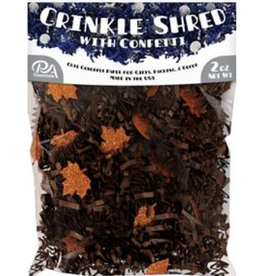 BROWN CRINKLE SHRED WITH LEAVES 2oz