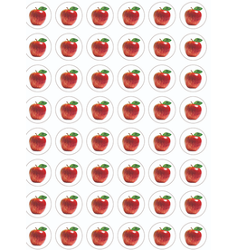 RANENU STICKERS: APPLE 1/2"  48 PER PAGE - 6 SHEETS