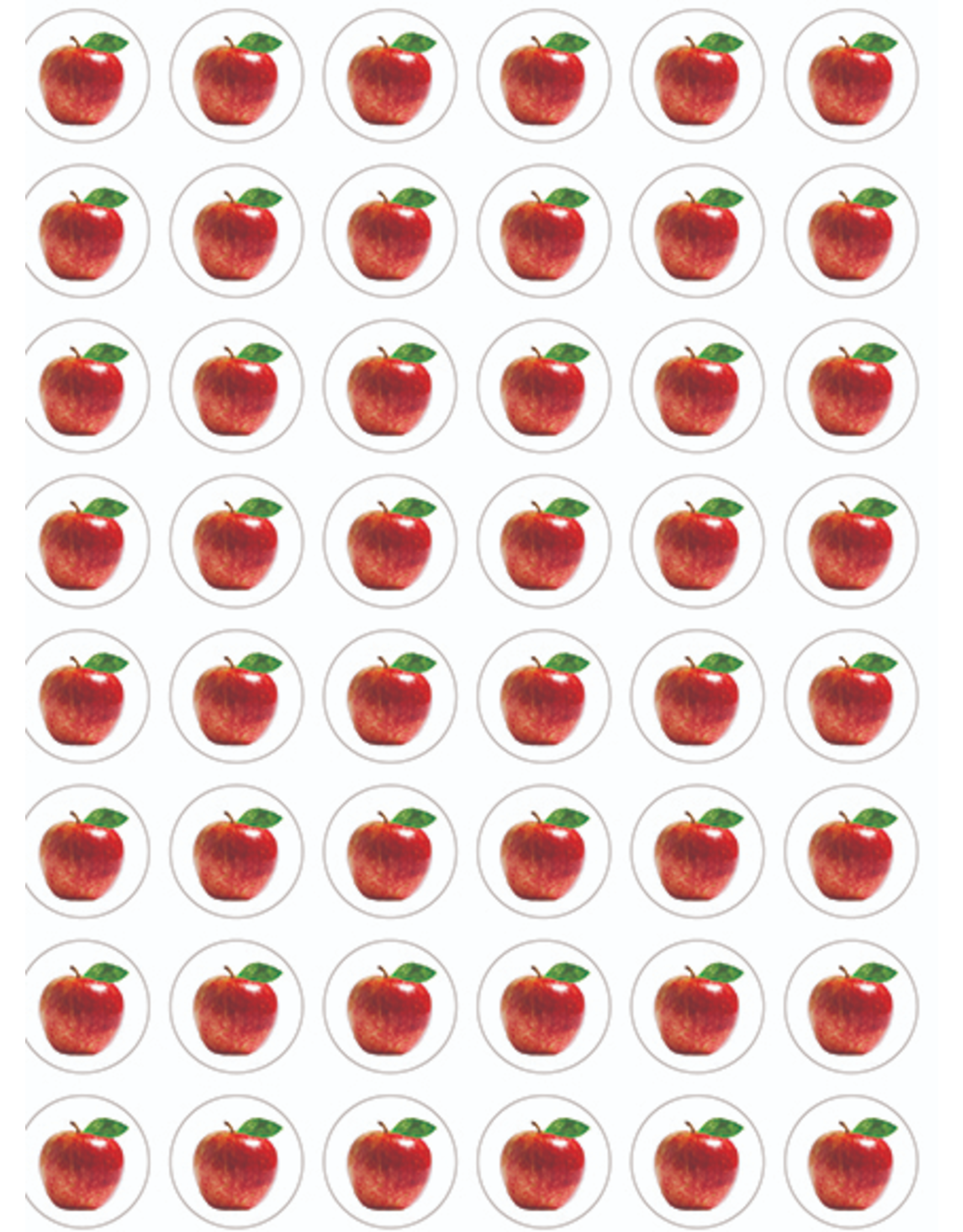 RANENU APPLE STICKER SMALL-48/PG 6 SHEETS
