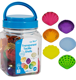 TRANSPARENT TACTILE SEASHELLS 72PC