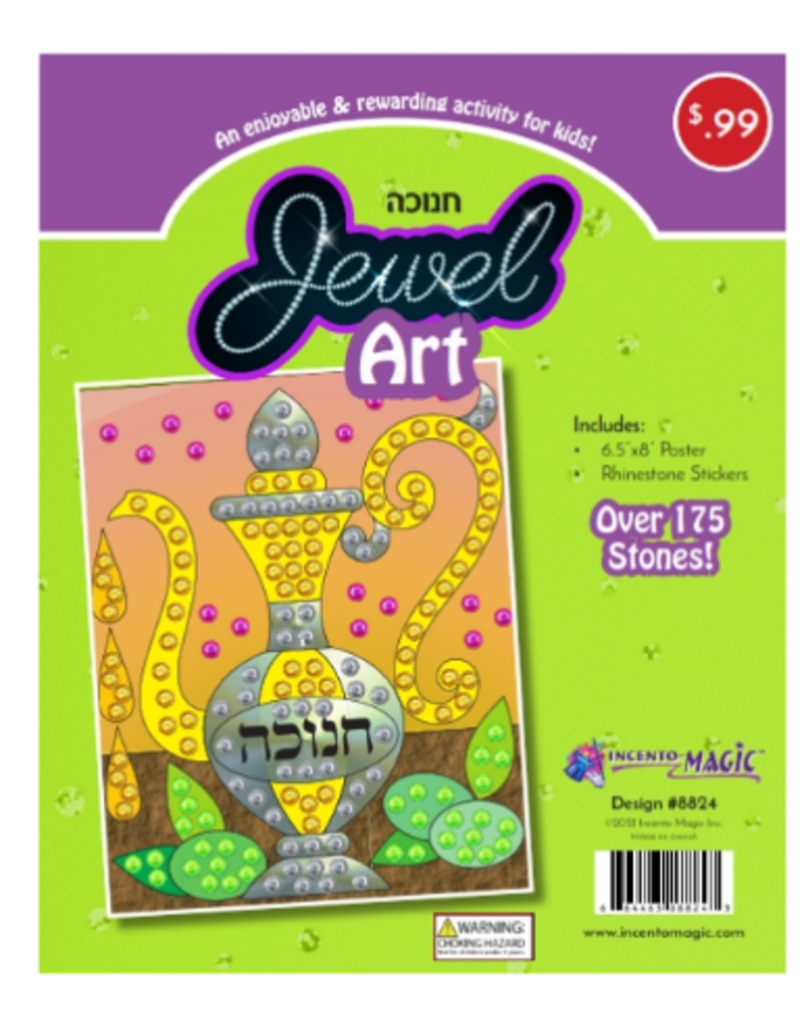 incento magic CHANUKAH JEWEL CRAFT: OIL JUG