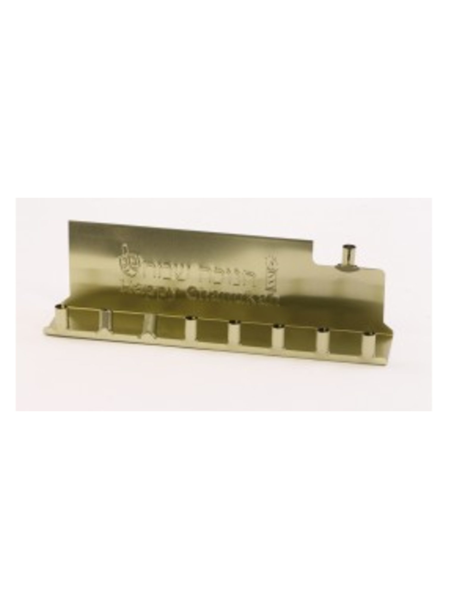 TIN CANDLE MENORAH GOLD