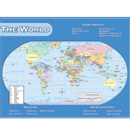 CHARTLET: WORLD MAP 17"X22"