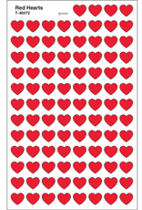STICKERS  RED HEARTS 8 SHEETS